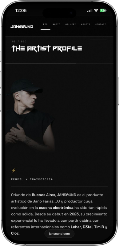 Mobile EPK View